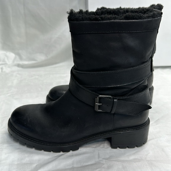 ROSS & SNOW Shearling Moto Boots - Picture 11 of 12